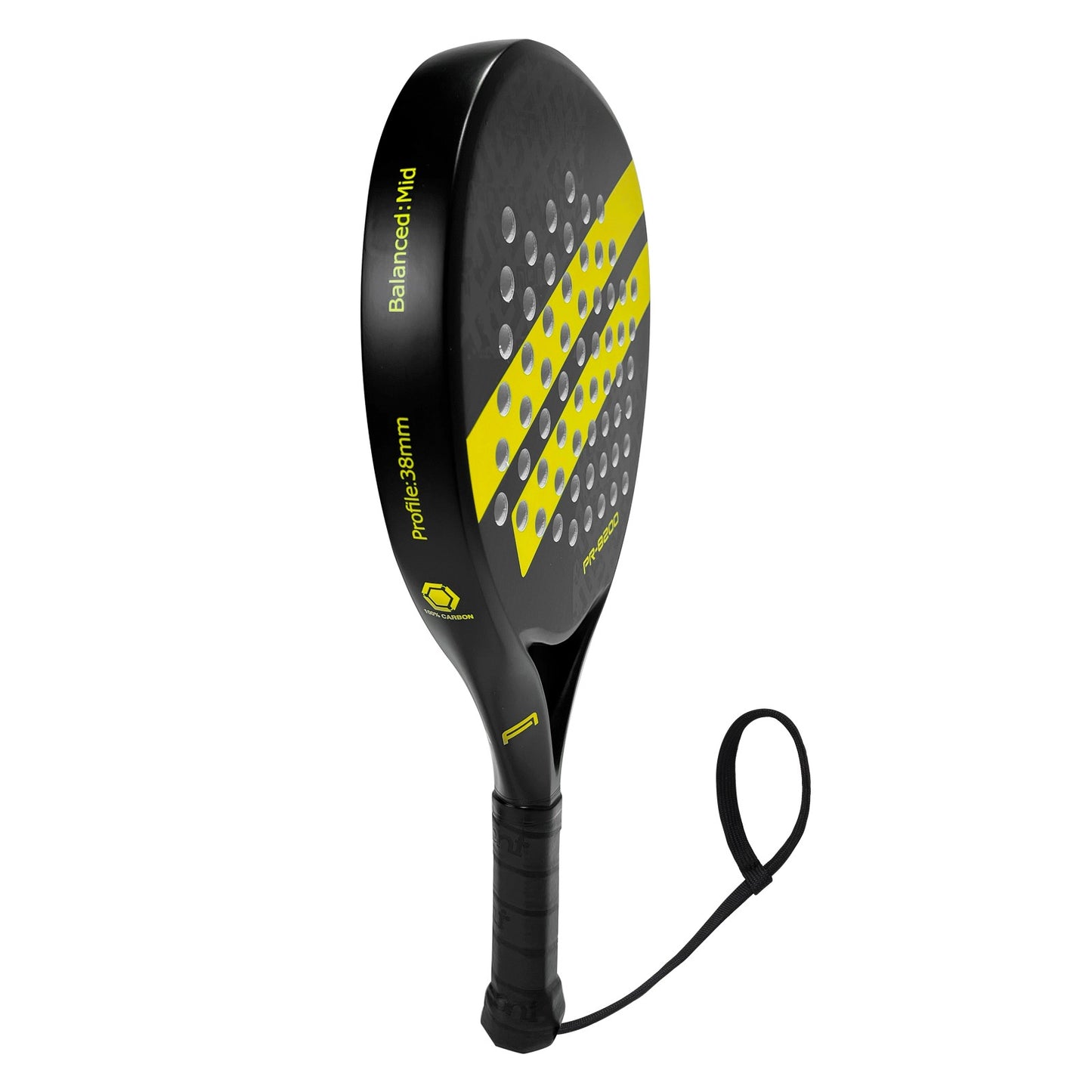 Ianoni Yellow Double Stripe Padel Racket